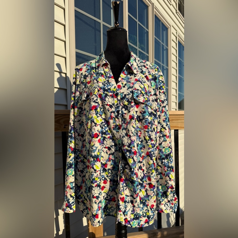 Notations Multicolor Floral Women's Utility Jacket